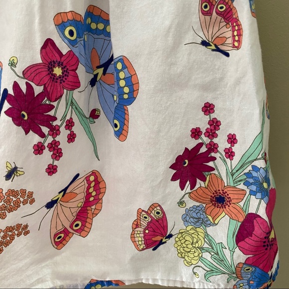 Baby Girls White Butterfly Sleeveless Sun Dress - Picture 4 of 8